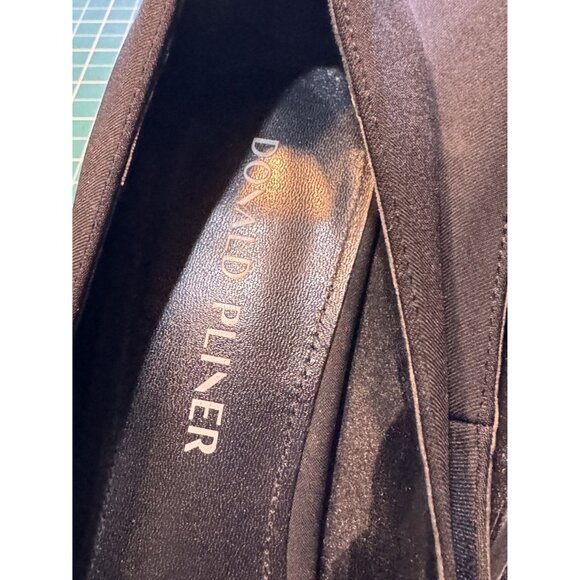 Donald Pliner Womens Ellio Black Fabric Square Toe Heels Size 9.5M - Picture 3 of 7